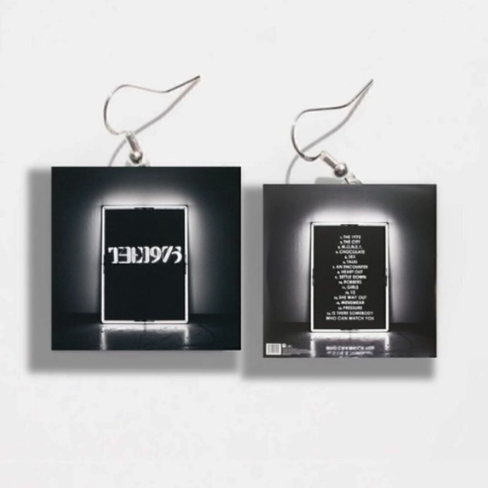 1 LEFT!! THE 1975 VINYL RECORD EARRINGS